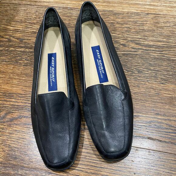 Easy Spirit Anti-Gravity Black Leather Loafers Size 7.5 AA Rubber Sole Shoes - Picture 13 of 13
